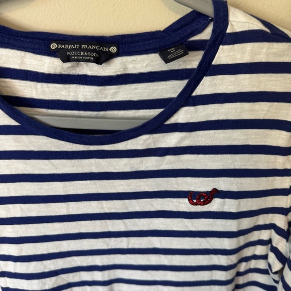 Scotch Soda Parfait Franquais Striped Long Sleeve Tee Size Medium - Picture 2 of 5